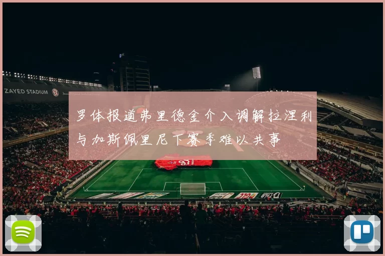 罗体报道弗里德金介入调解拉涅利与加斯佩里尼下赛季难以共事